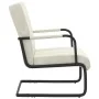 Silla voladiza de terciopelo blanco crema de , Sillones - Ref: Foro24-325797, Precio: 131,50 €, Descuento: %