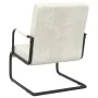Silla voladiza de terciopelo blanco crema de , Sillones - Ref: Foro24-325797, Precio: 131,50 €, Descuento: %