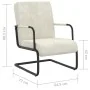 Silla voladiza de terciopelo blanco crema de , Sillones - Ref: Foro24-325797, Precio: 131,50 €, Descuento: %