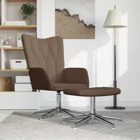 Sillón de relax con reposapiés tela marrón by , Armchairs - Ref: Foro24-327603, Price: 105,10 €, Discount: %