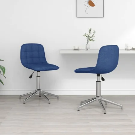 Sillas de comedor giratorias 2 unidades tela azul von , Essstühle - Ref: Foro24-334055, Preis: 95,95 €, Rabatt: %