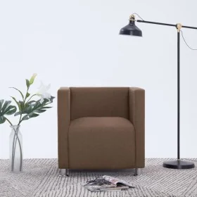 Sillón en forma de cubo de tela marrón de , Sillones - Ref: Foro24-282146, Precio: 140,59 €, Descuento: %
