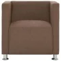 Sillón en forma de cubo de tela marrón by , Armchairs - Ref: Foro24-282146, Price: 140,59 €, Discount: %