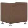 Sillón en forma de cubo de tela marrón by , Armchairs - Ref: Foro24-282146, Price: 140,59 €, Discount: %