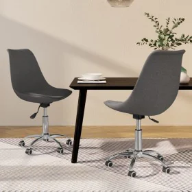 Sillas de comedor giratorias 2 unidades tela gris oscuro by , dining chairs - Ref: Foro24-338339, Price: 93,93 €, Discount: %