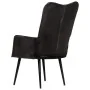 Sillón orejero de cuero auténtico negro de , Sillones - Ref: Foro24-339650, Precio: 119,52 €, Descuento: %
