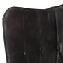 Sillón orejero de cuero auténtico negro de , Sillones - Ref: Foro24-339650, Precio: 119,52 €, Descuento: %