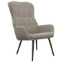 Silla de relajación de terciopelo gris claro de , Sillones - Ref: Foro24-341229, Precio: 107,27 €, Descuento: %