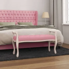 Banco de terciopelo rosa 110x45x60 cm by , Banks - Ref: Foro24-344441, Price: 135,13 €, Discount: %