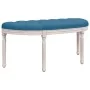 Banco de terciopelo azul 110,5x45x49 cm de , Bancos - Ref: Foro24-344417, Precio: 81,55 €, Descuento: %
