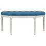 Banco de terciopelo azul 110,5x45x49 cm de , Bancos - Ref: Foro24-344417, Precio: 81,55 €, Descuento: %