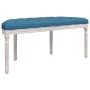 Banco de terciopelo azul 110,5x45x49 cm de , Bancos - Ref: Foro24-344417, Precio: 81,55 €, Descuento: %