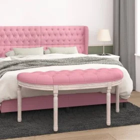 Banco de terciopelo rosa 110,5x45x49 cm by , Banks - Ref: Foro24-344420, Price: 136,23 €, Discount: %
