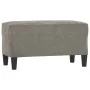 Banco de terciopelo gris claro 70x35x41 cm by , Banks - Ref: Foro24-349397, Price: 44,26 €, Discount: %