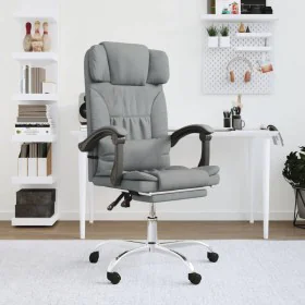 Silla de oficina reclinable con masaje de tela gris claro by , Office chairs - Ref: Foro24-349741, Price: 117,55 €, Discount: %