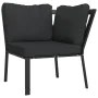 Silla de jardín acero con cojines gris 76x76x79 cm de , Sofás modulares de exterior - Ref: Foro24-362718, Precio: 168,37 €, D...