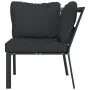 Silla de jardín acero con cojines gris 76x76x79 cm de , Sofás modulares de exterior - Ref: Foro24-362718, Precio: 168,37 €, D...
