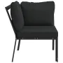 Silla de jardín acero con cojines gris 76x76x79 cm de , Sofás modulares de exterior - Ref: Foro24-362718, Precio: 168,37 €, D...