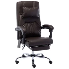 Silla de oficina de masaje de cuero sintético marrón by , Office chairs - Ref: Foro24-20297, Price: 190,36 €, Discount: %