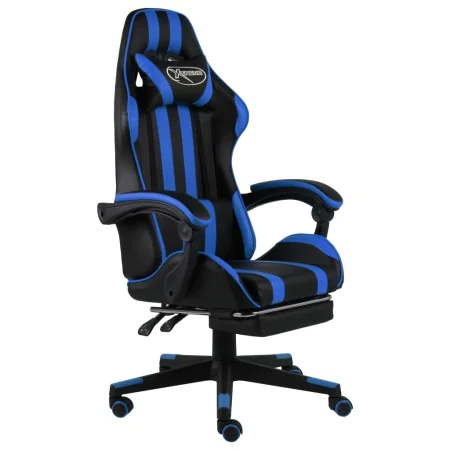 Silla gaming con reposapiés cuero sintético negro y azul von , Bürostühle - Ref: Foro24-20526, Preis: 151,71 €, Rabatt: %
