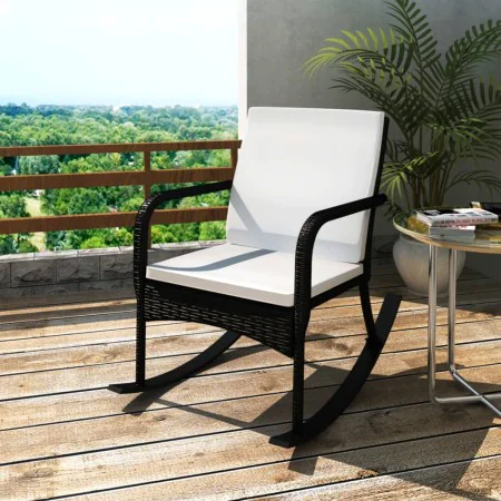 Silla mecedora de jardín ratán sintético negro von , Gartenstühle - Ref: Foro24-42493, Preis: 90,37 €, Rabatt: %