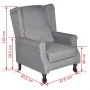 Sillón de tela gris by , Armchairs - Ref: Foro24-242206, Price: 272,30 €, Discount: %