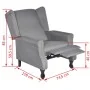 Sillón de tela gris by , Armchairs - Ref: Foro24-242206, Price: 272,30 €, Discount: %
