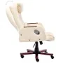Silla de oficina de cuero sintético crema de , Sillas de oficina - Ref: Foro24-20378, Precio: 250,20 €, Descuento: %