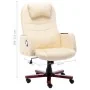Silla de oficina de cuero sintético crema de , Sillas de oficina - Ref: Foro24-20378, Precio: 250,20 €, Descuento: %