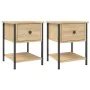 Mesita noche 2 uds madera ingeniería roble Sonoma 34x35,5x45 cm by , Nightstands - Ref: Foro24-825856, Price: 74,79 €, Discou...