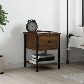 Mesita de noche madera de ingeniería marrón roble 34x35,5x45 cm by , Nightstands - Ref: Foro24-825861, Price: 38,62 €, Discou...
