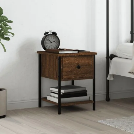 Mesita de noche madera de ingeniería marrón roble 34x35,5x45 cm by , Nightstands - Ref: Foro24-825861, Price: 38,62 €, Discou...