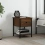 Mesita de noche madera de ingeniería marrón roble 34x35,5x45 cm by , Nightstands - Ref: Foro24-825861, Price: 38,62 €, Discou...