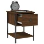 Mesita de noche madera de ingeniería marrón roble 34x35,5x45 cm by , Nightstands - Ref: Foro24-825861, Price: 38,62 €, Discou...