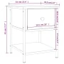 Mesita de noche madera de ingeniería marrón roble 34x35,5x45 cm by , Nightstands - Ref: Foro24-825861, Price: 38,62 €, Discou...