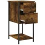 Mesita de noche madera de ingeniería roble ahumado 32x42x70 cm de , Mesitas de noche - Ref: Foro24-826097, Precio: 50,11 €, D...