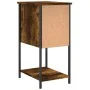 Mesita de noche madera de ingeniería roble ahumado 32x42x70 cm de , Mesitas de noche - Ref: Foro24-826097, Precio: 50,11 €, D...