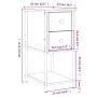 Mesita de noche madera de ingeniería roble ahumado 32x42x70 cm de , Mesitas de noche - Ref: Foro24-826097, Precio: 50,11 €, D...