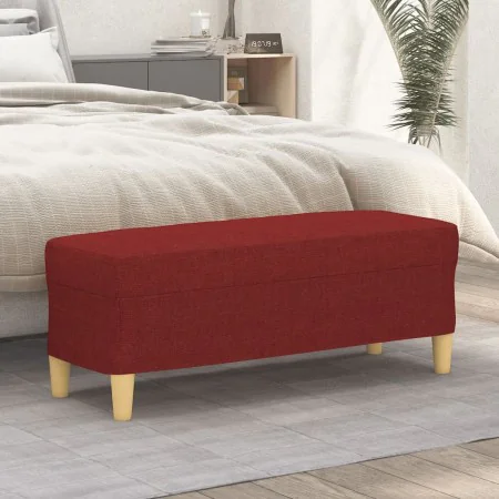 Banco de tela rojo vino tinto 100x35x41 cm by , Banks - Ref: Foro24-349381, Price: 59,39 €, Discount: %