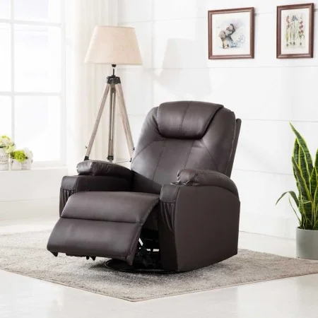 Sillón de masaje mecedora de cuero sintético marrón by , Electric massage chairs - Ref: Foro24-246636, Price: 589,66 €, Disco...