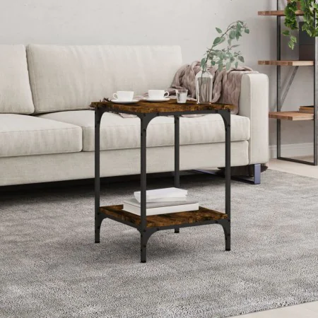 Mesa de centro madera de ingeniería roble ahumado 40x40x55 cm by , Coffee table - Ref: Foro24-832825, Price: 36,08 €, Discoun...