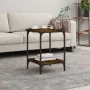 Mesa de centro madera de ingeniería roble ahumado 40x40x55 cm by , Coffee table - Ref: Foro24-832825, Price: 36,08 €, Discoun...