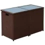 Mesa y sillas bistró jardín 3 pzas y cojines poli ratán marrón von , Gartensets - Ref: Foro24-42540, Preis: 271,52 €, Rabatt: %