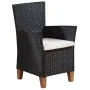 Set de comedor de jardín 9 pzas ratán sintético negro y marrón by , Garden sets - Ref: Foro24-44102, Price: 669,14 €, Discoun...