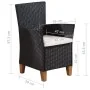 Set de comedor de jardín 9 pzas ratán sintético negro y marrón by , Garden sets - Ref: Foro24-44102, Price: 669,14 €, Discoun...