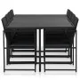 Set comedor de jardín 9 piezas y cojines ratán sintético negro by , Garden sets - Ref: Foro24-44445, Price: 691,26 €, Discoun...