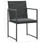 Set comedor de jardín 9 piezas y cojines ratán sintético negro by , Garden sets - Ref: Foro24-44445, Price: 691,26 €, Discoun...