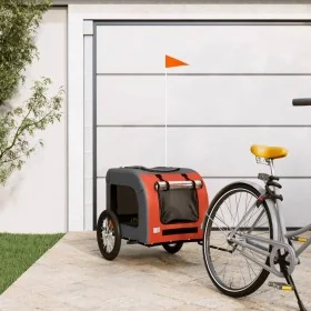 Remolque de bicicleta mascotas hierro tela Oxford naranja gris by , pet strollers - Ref: Foro24-93830, Price: 120,87 €, Disco...