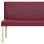 Banco de cuero sintético 139,5 cm color vino tinto by , Benches for halls and storage - Ref: Foro24-281331, Price: 196,41 €, ...
