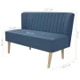Sofá de tela azul 117x55,5x77 cm by , Sofas - Ref: Foro24-244072, Price: 263,02 €, Discount: %
